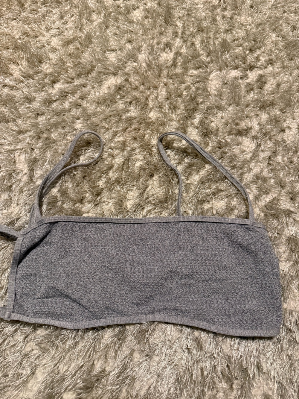 Free People Heather Grey Ribbed Bralette - Grey